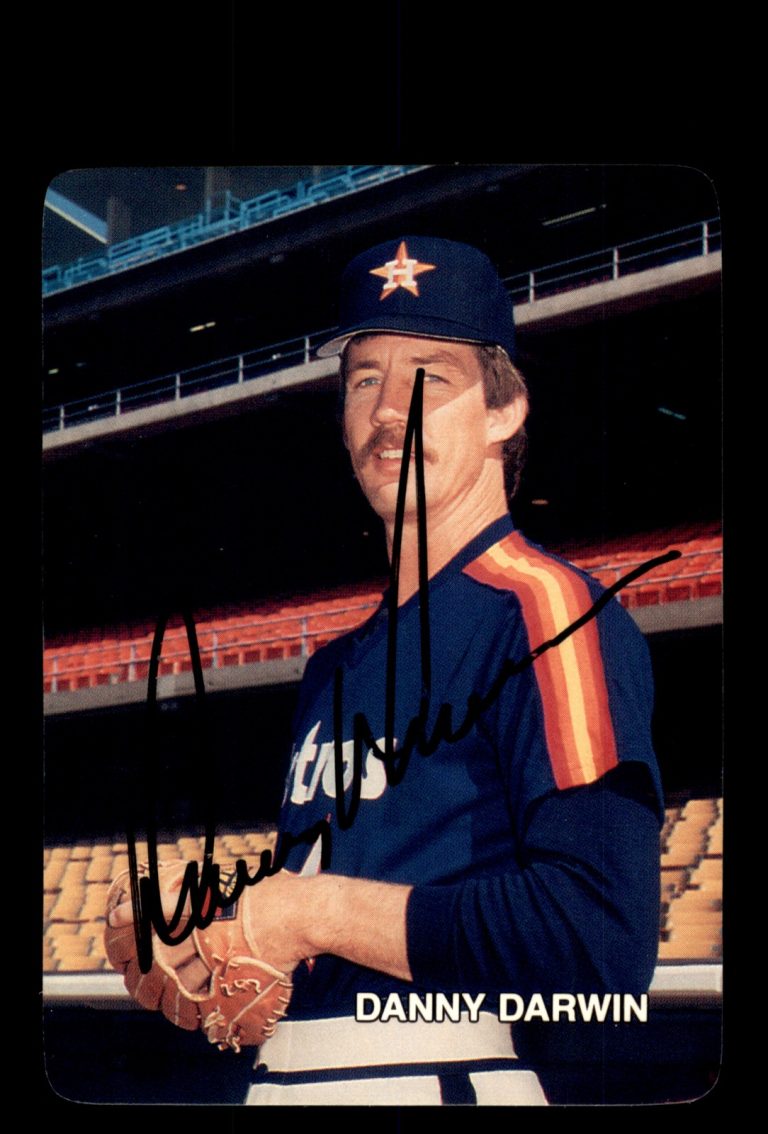 Signed Baseball Card Auto Danny Darwin 1987 Mother's Cookies Houston Astros #14