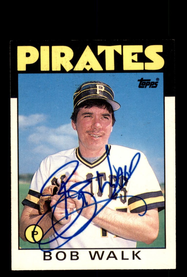 Signed Baseball Card Auto Bob Walk 1986 Topps Traded #120T Pittsburgh Pirates
