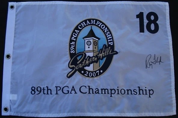 RAYMOND FLOYD AUTOGRAPHED PGA CHAMPIONSHIP GOLF FLAG (W/ PROOF!)