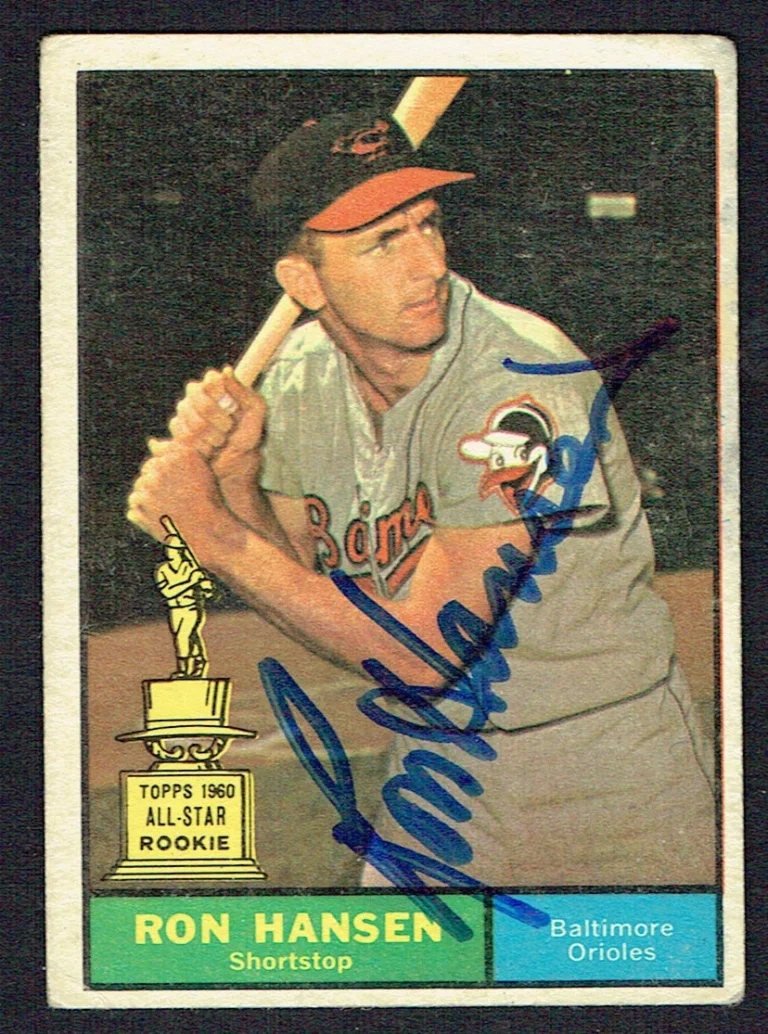 Ron Hansen #240 signed autograph auto 1961 Topps Baseball Trading Card