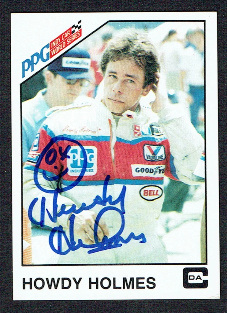 Howdy Holmes #6 signed autograph 1983 A&S Racing PPG Indy Car World Series Card
