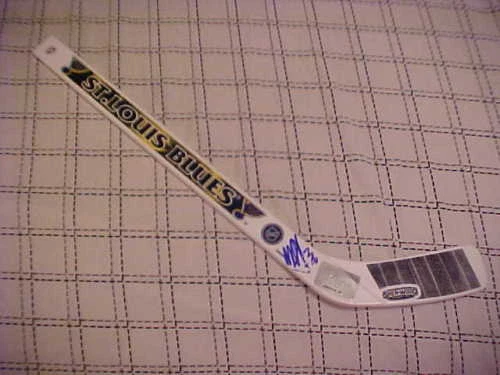 ST. LOUIS BLUE MATT D'AGOSTINI SIGNED LOGO STICK YOUNG
