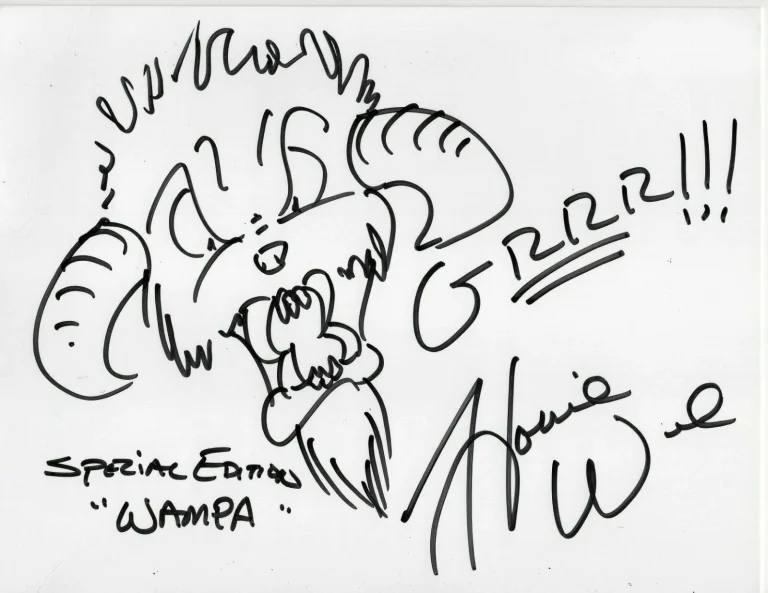 STAR WARS HOWIE WEED WAMPA SKETCH AND SIGNED