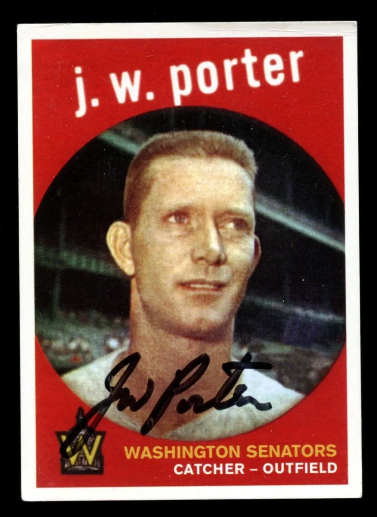 J.W. Porter signed autograph auto Canadian Baseball News Washingto Senators Card