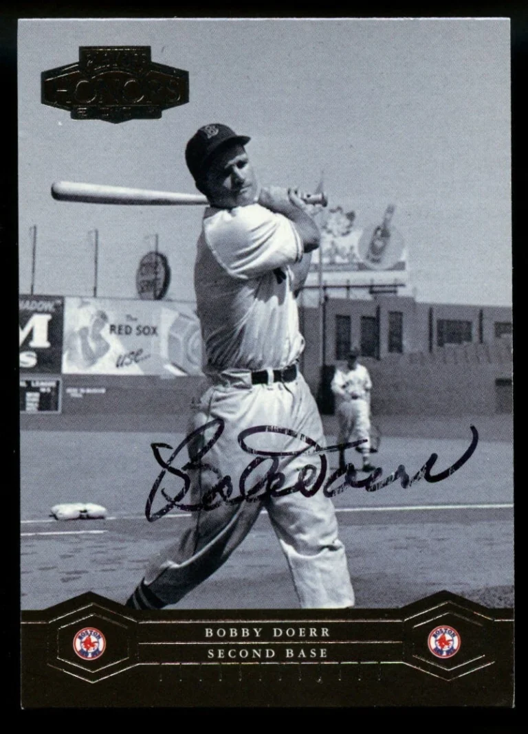 Bobby Doerr #33 signed autograph 2004 Donruss Playoff Honors Baseball Card ~