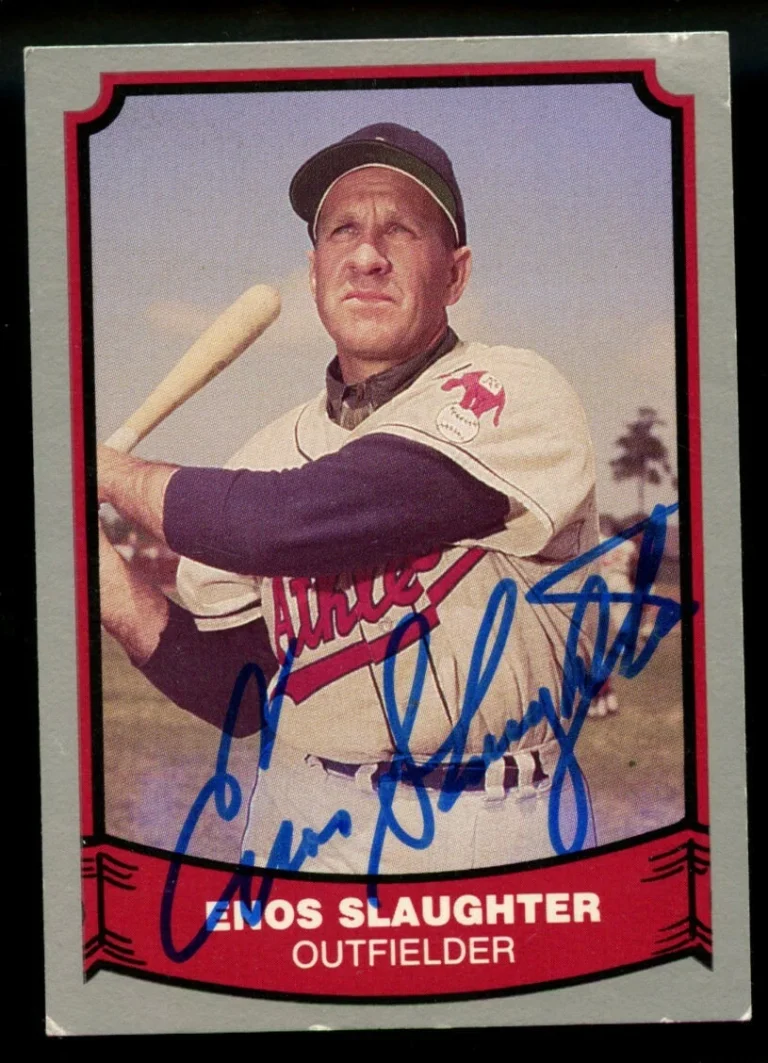 Enos Slaughter #84 signed autograph auto 1988 Pacific Baseball Legends Card
