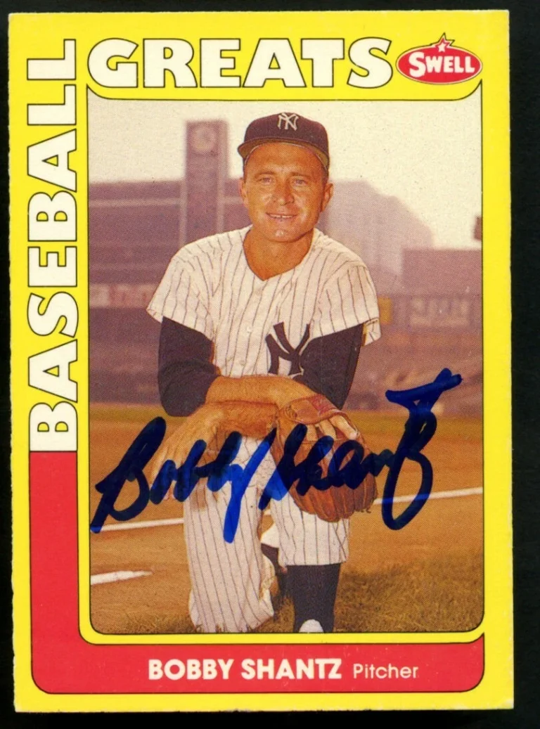 Bobby Shantz #83 signed autograph auto 1990 Impel Swell Baseball Greats Card