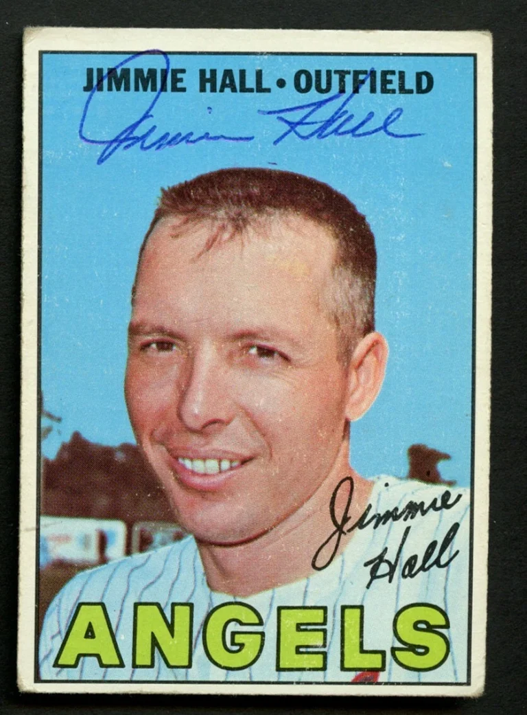 Jimmie Hall #432 signed autograph auto 1967 Topps Baseball Trading Card