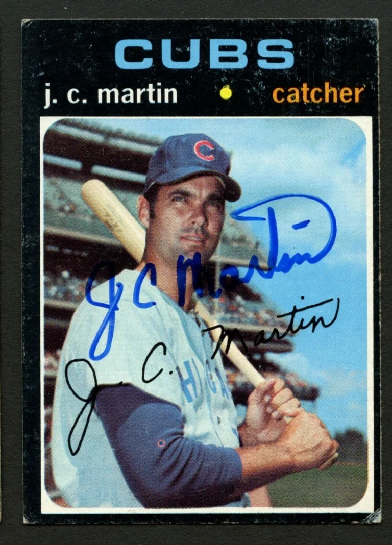 J. C. Martin #704 signed autograph auto 1971 Topps Baseball Trading Card