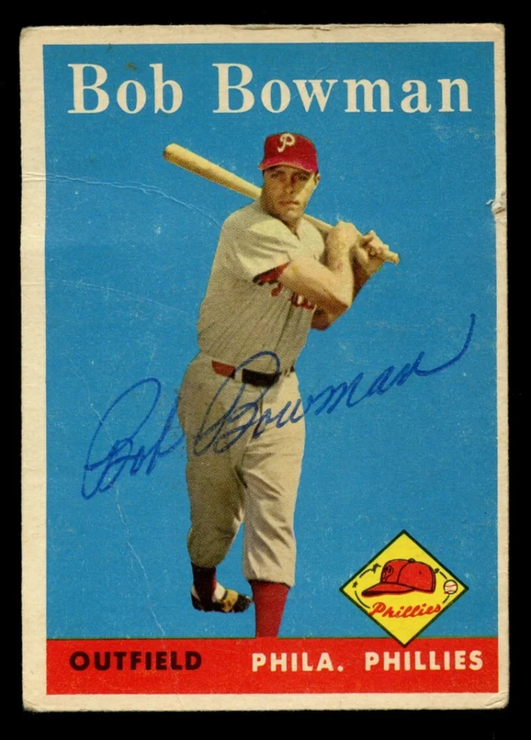 Bob Bowman #415 signed autograph auto 1958 Topps Baseball Trading Card