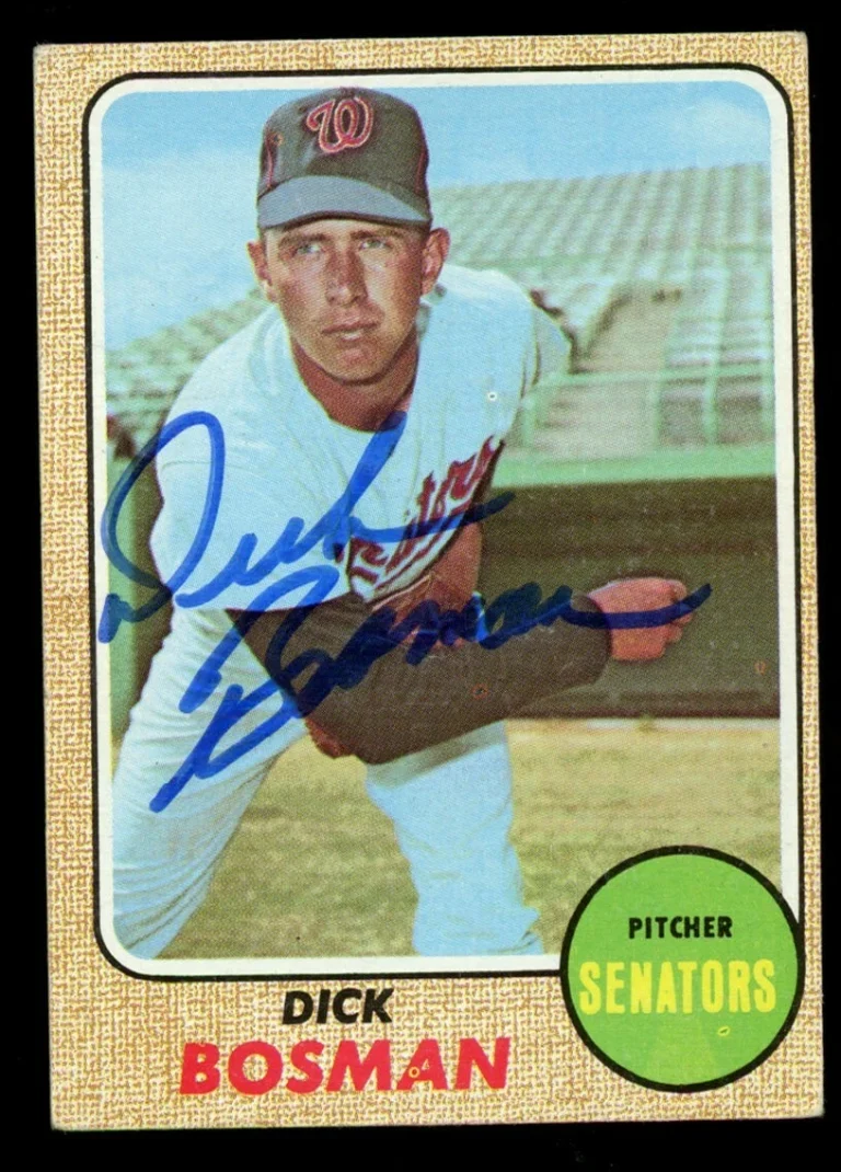Dick Bosman #442 signed autograph auto 1968 Topps Baseball Trading Card