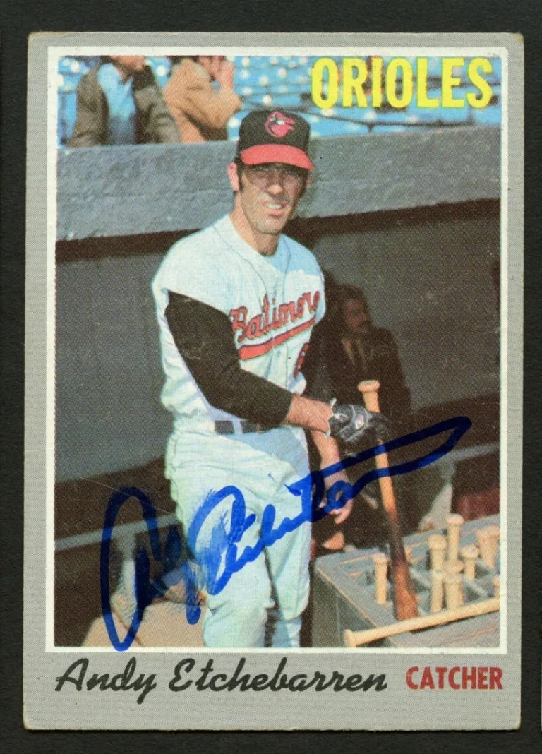 Andy Etchebarren #213 signed autograph auto 1970 Topps Baseball Trading Card