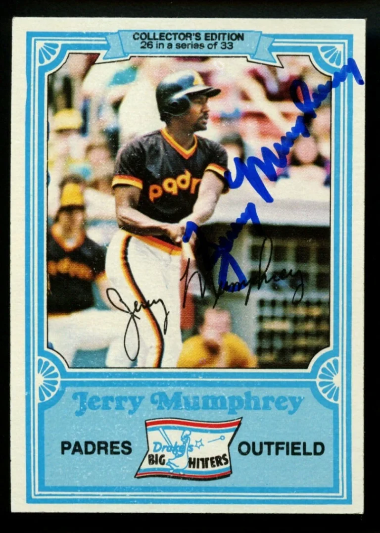 Jerry Mumphrey #26 signed autograph auto 1981 Topps Drake's BIG HITTERS Card ~