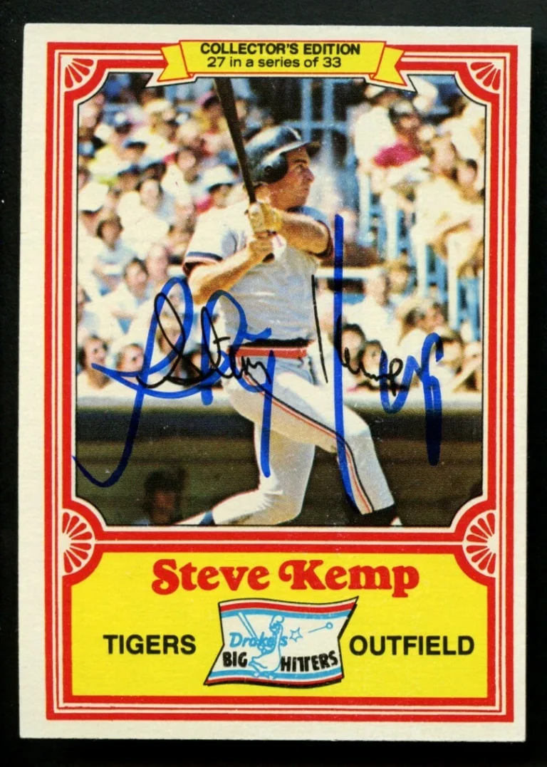 Steve Kemp #27 signed autograph auto 1981 Topps Drake's BIG HITTERS Card ~