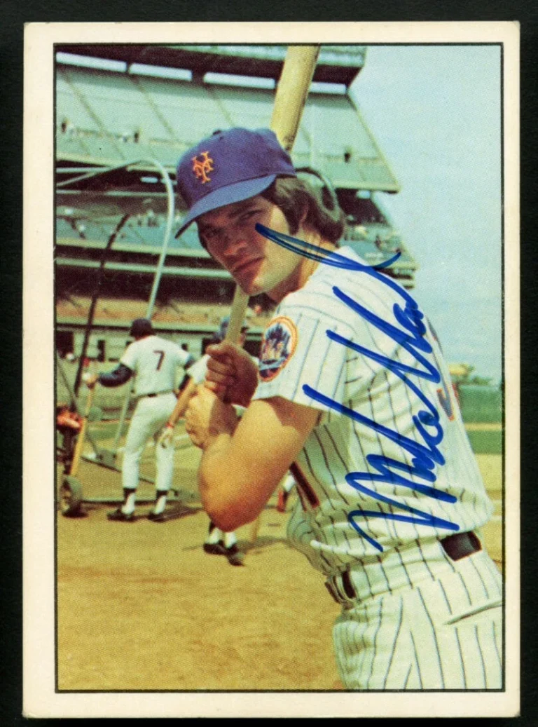 Michael Vail #534 signed autograph auto SSPC 1975 New York Mets Baseball Card