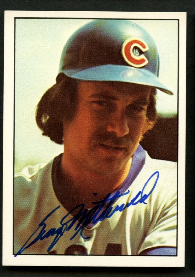 George Mitterwald #318 signed autograph SSPC 1975 Chicago Cubs Baseball Card