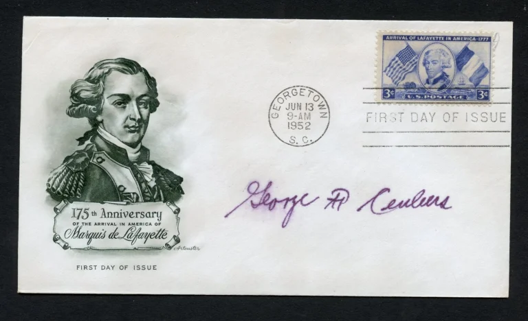George F. Ceuleers d2001 signed autograph auto First Day Cover WWII ACE USAAF