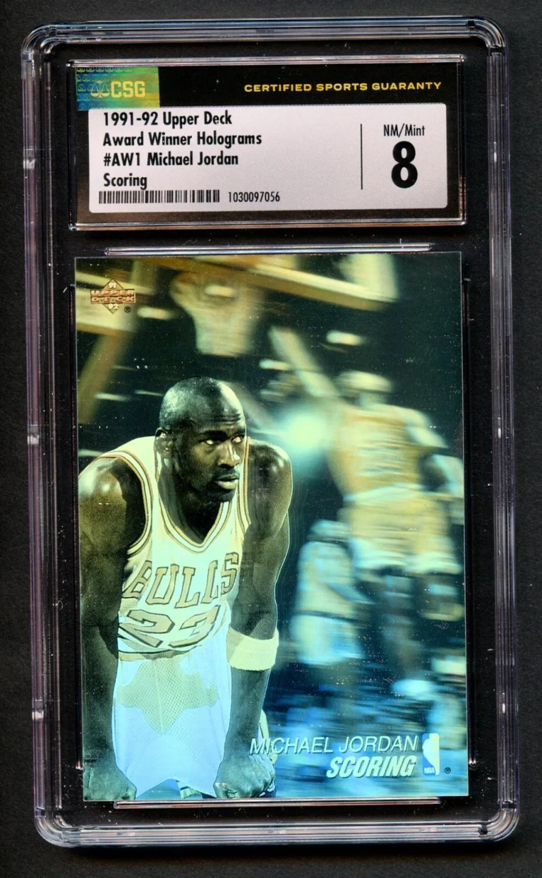Michael Jordan #AW1 Upper Deck 1991-92 Award Winner Scoring Holograms Card CSG 8