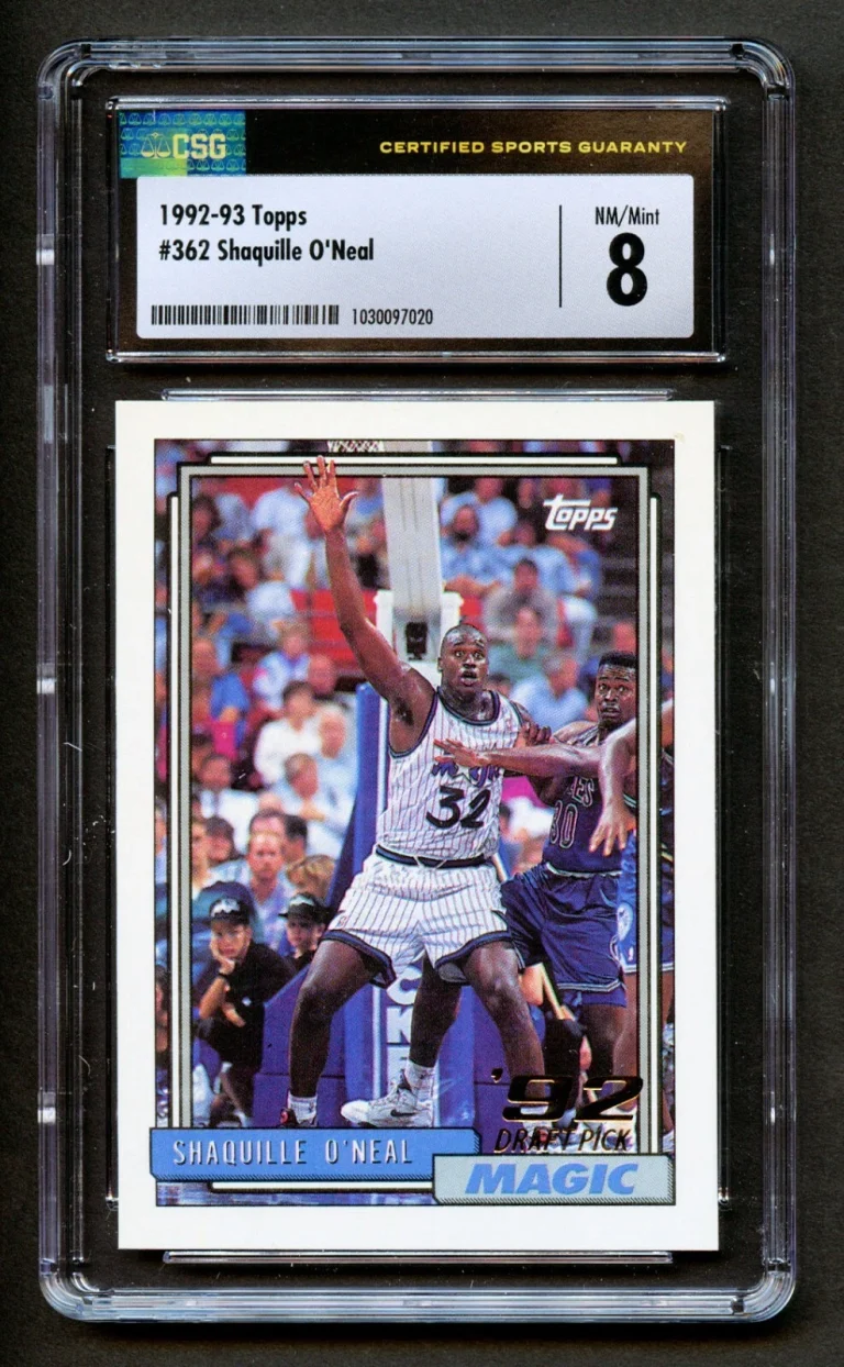 Shaquille O'Neal #362 Topps 1992-93 ROOKIE Basketball Card Orlando Magic CSG 8