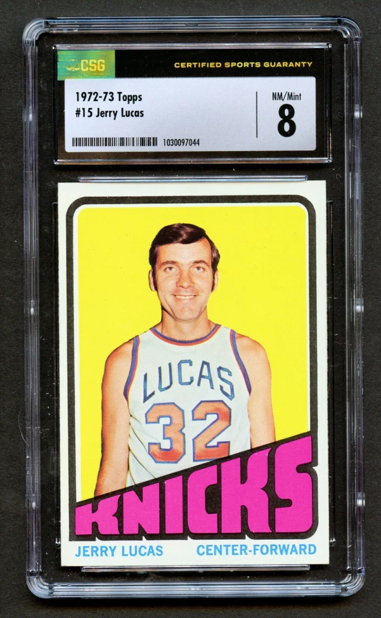 Jerry Lucas #15 Topps 1972-73 Basketball Card New York Knicks CSG NM/Mint 8