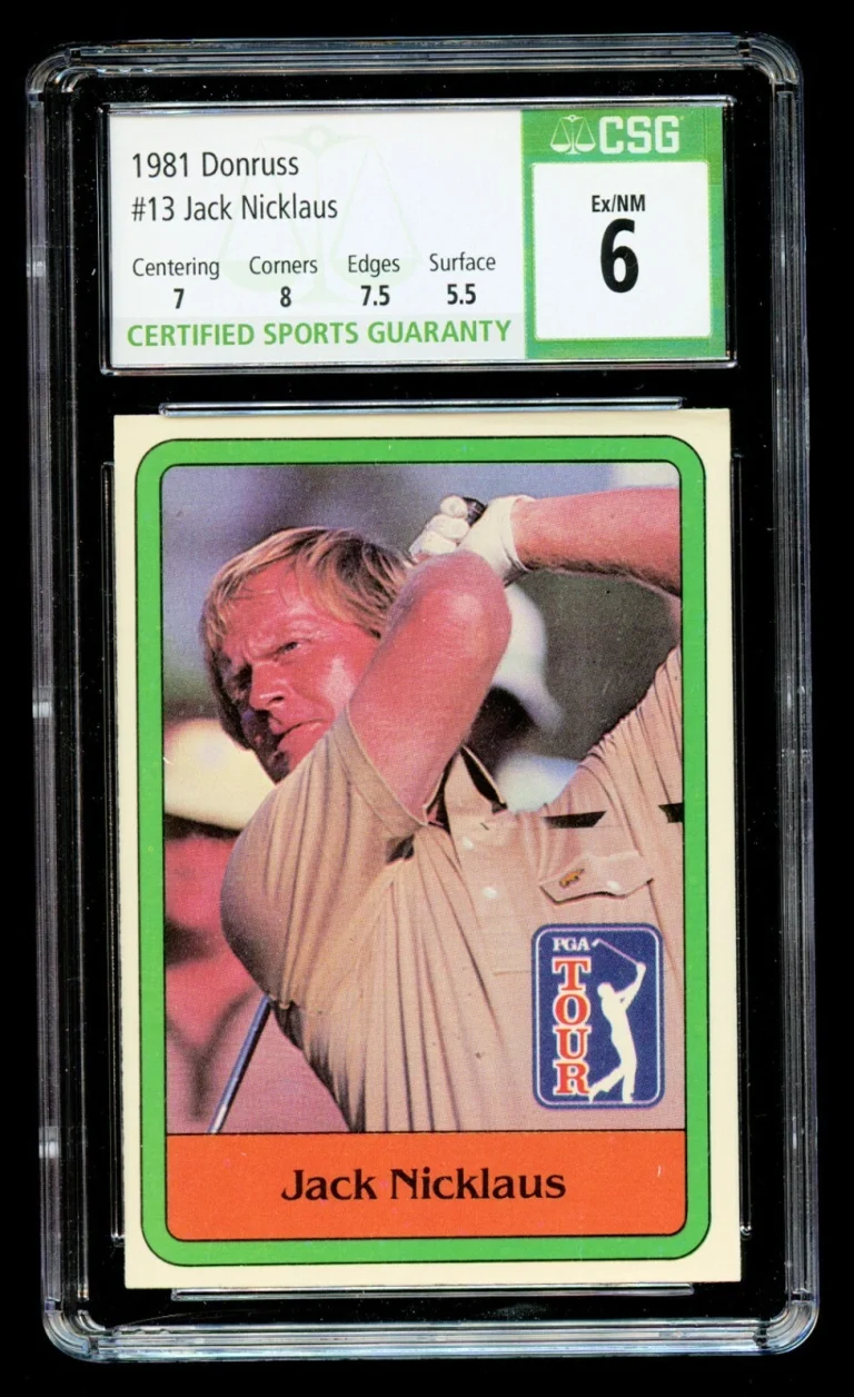 Jack Nicklaus #13 Donruss 1981 Golf Trading Card The Golden Bear CSG Ex/NM 6