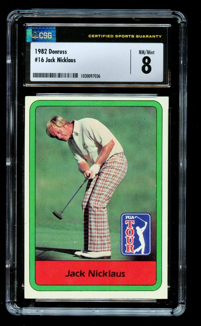 Jack Nicklaus #16 Donruss 1982 Golf Trading Card The Golden Bear CSG NM/Mint 8