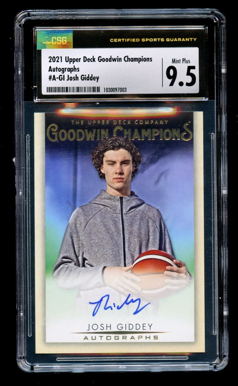 Josh Giddey #A-GI UD Goodwin Champions 2021 Autographs CSG Mint 9.5 & Auto 10