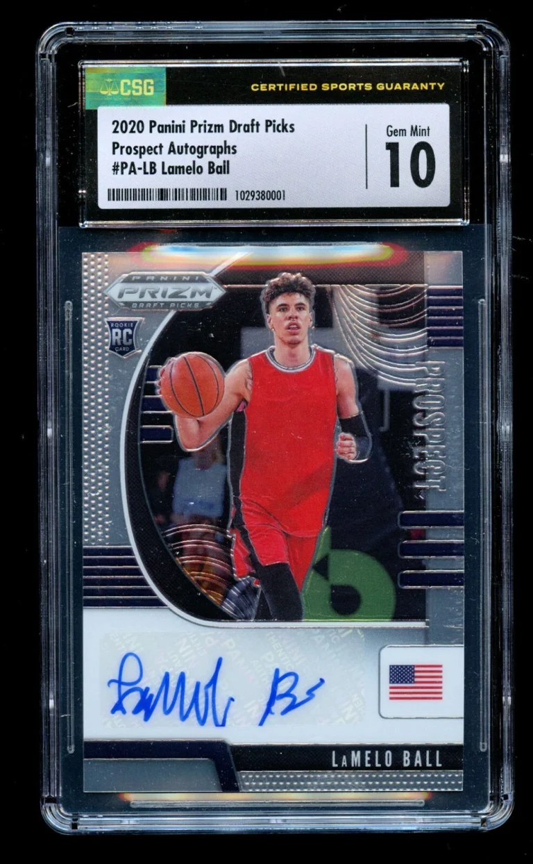 Lamelo Ball #PA-LB 2020 Panini Prizm Draft Picks Prospect Autographs CSG 10