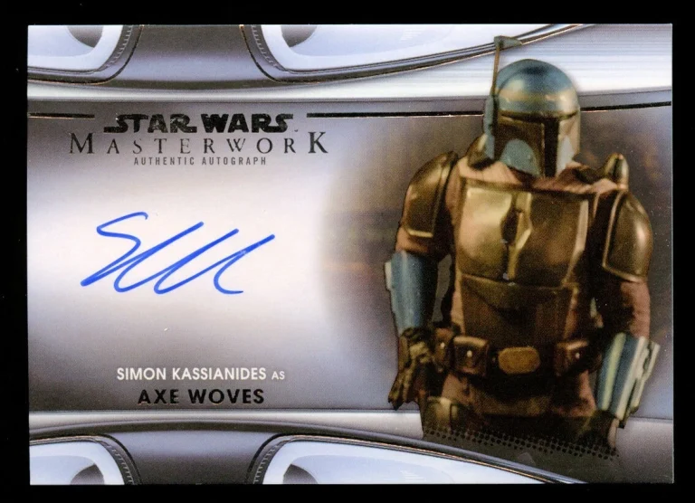 Simon Kassianides as Axe Woves signed auto 2021 Star Wars Masterwork MWA-SK