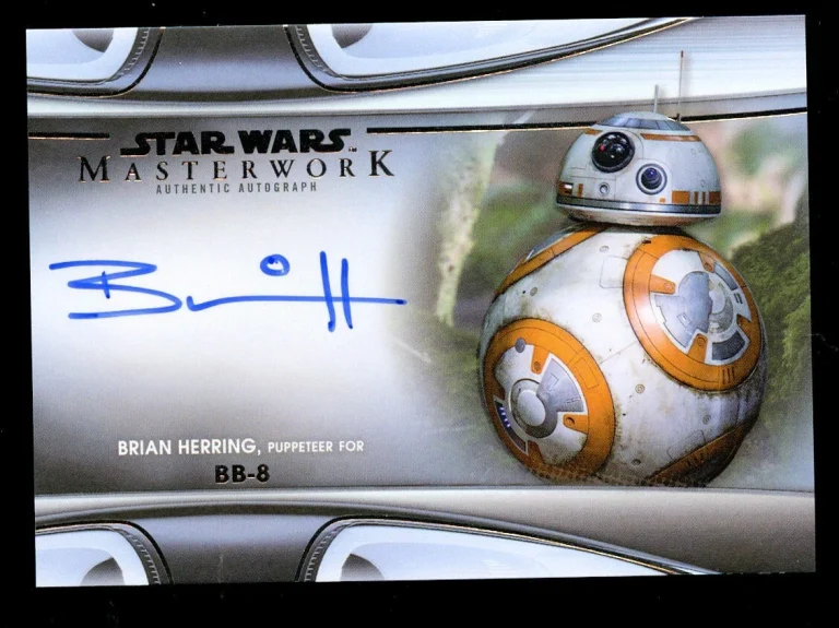 Brian Herring Puppeteer for BB-8 signed auto 2021 Star Wars Masterwork MWA-BH