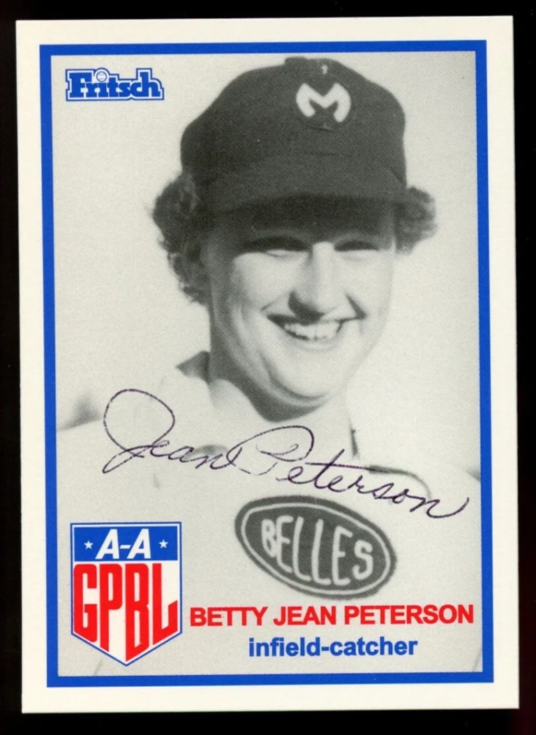 Betty Jean Peterson #153 signed autograph auto 1995 Fritsch AAGPBL Baseball Card