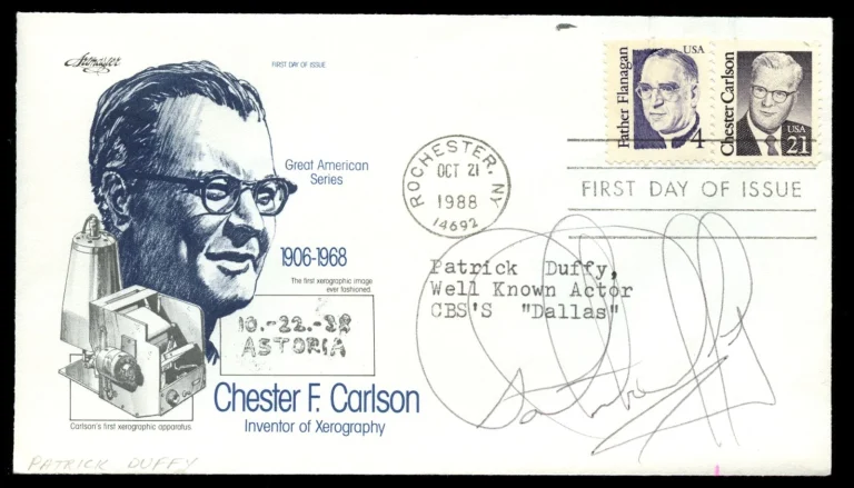 Patrick Duffy signed autograph Postal Cover FDC Actor Bobby Ewing on Dallas BAS