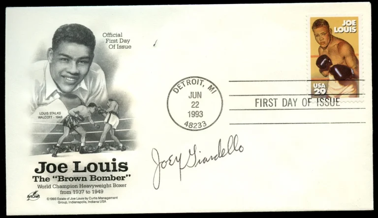 Joey Giardello d2008 signed autograph Postal Cover FDC World Boxing Champion BAS