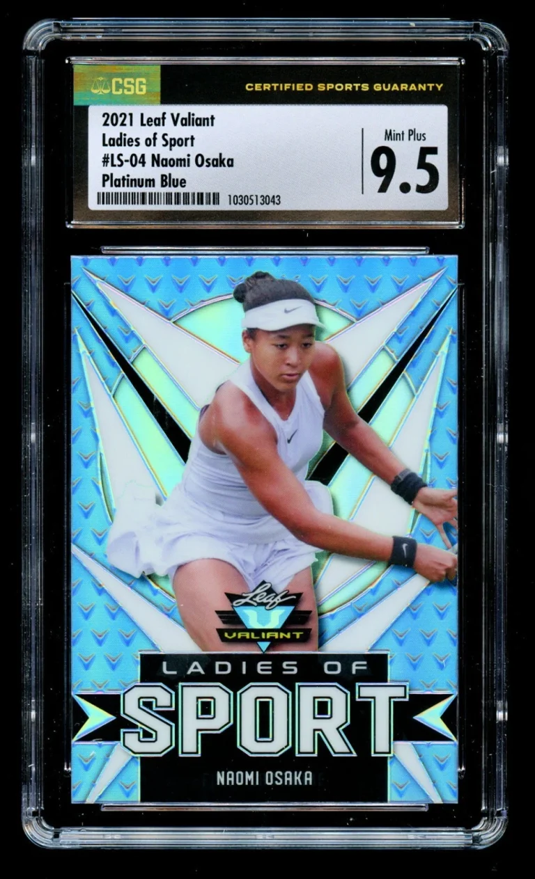 Naomi Osaka #LS-04 Leaf Valiant 2021 Ladies of Sport Platnum Blue 6/35 CSG 9.5