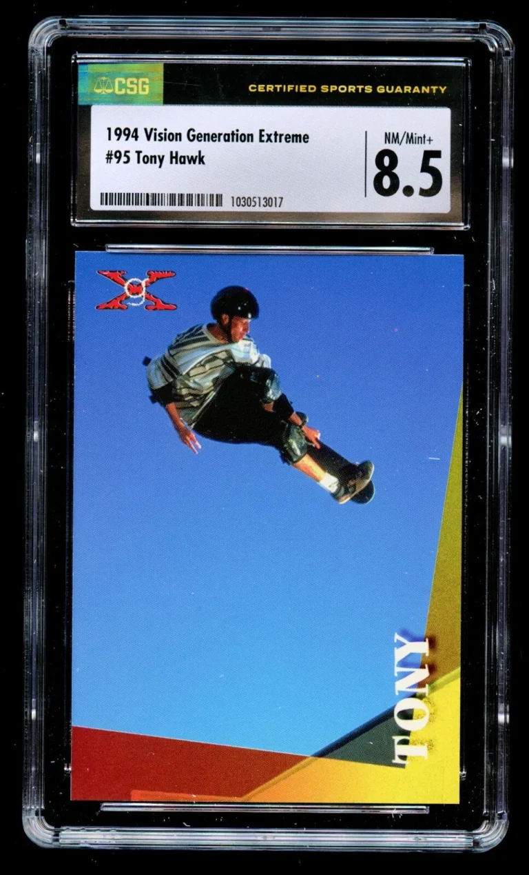 Tony Hawk #95 Vision Generation Extreme 1994 Trading Card CSG NM Mint+ 8.5