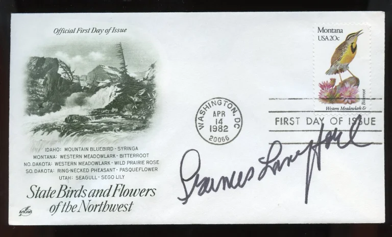 Frances Langford d2005 signed autograph Amer. Singer Actress GI Nightingale FDC