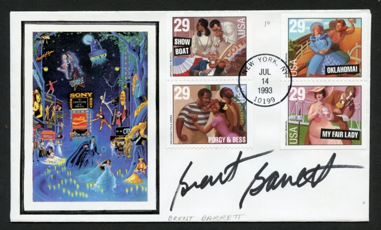 Brent Barrett signed autograph auto American Actor & Tenor First Day Cover