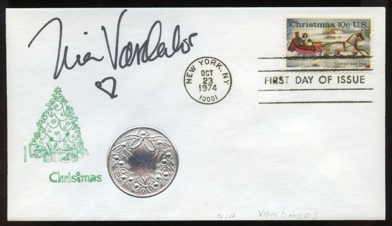 Nia Vandalos signed autograph auto Canadian Actress My Big Fat Greek Wedding FDC
