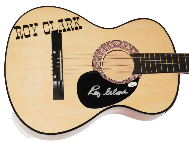 ROY CLARK AUTOGRAPHED ACOUSTIC GUITAR (COUNTRY MUSIC) - JSA COA!