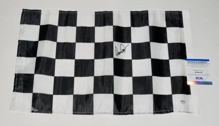 DONNIE ALLISON AUTOGRAPHED CHECKERED RACING FLAG (NASCAR HALL OF FAME) - PSA DNA