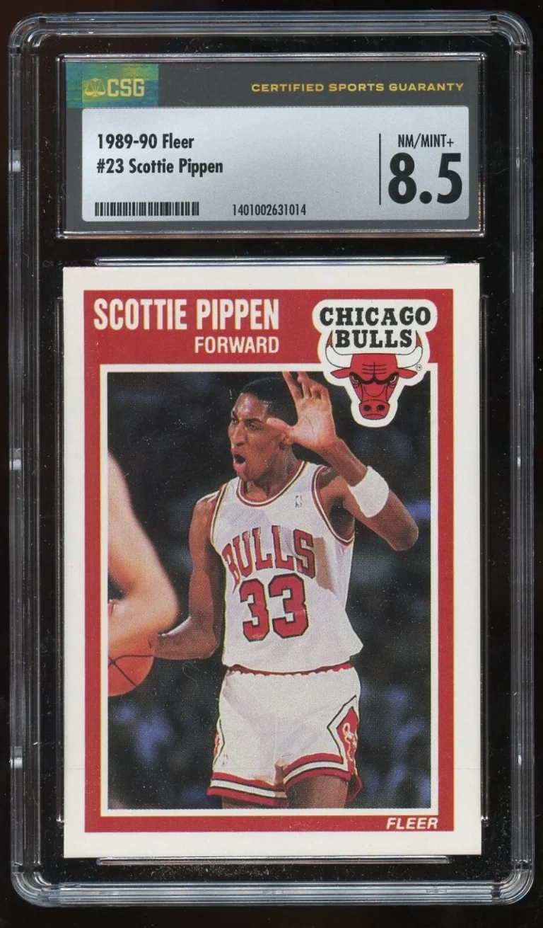 Scottie Pippen #23 Fleer 1989-90 Chicago Bulls Trading Card CSG 8.5