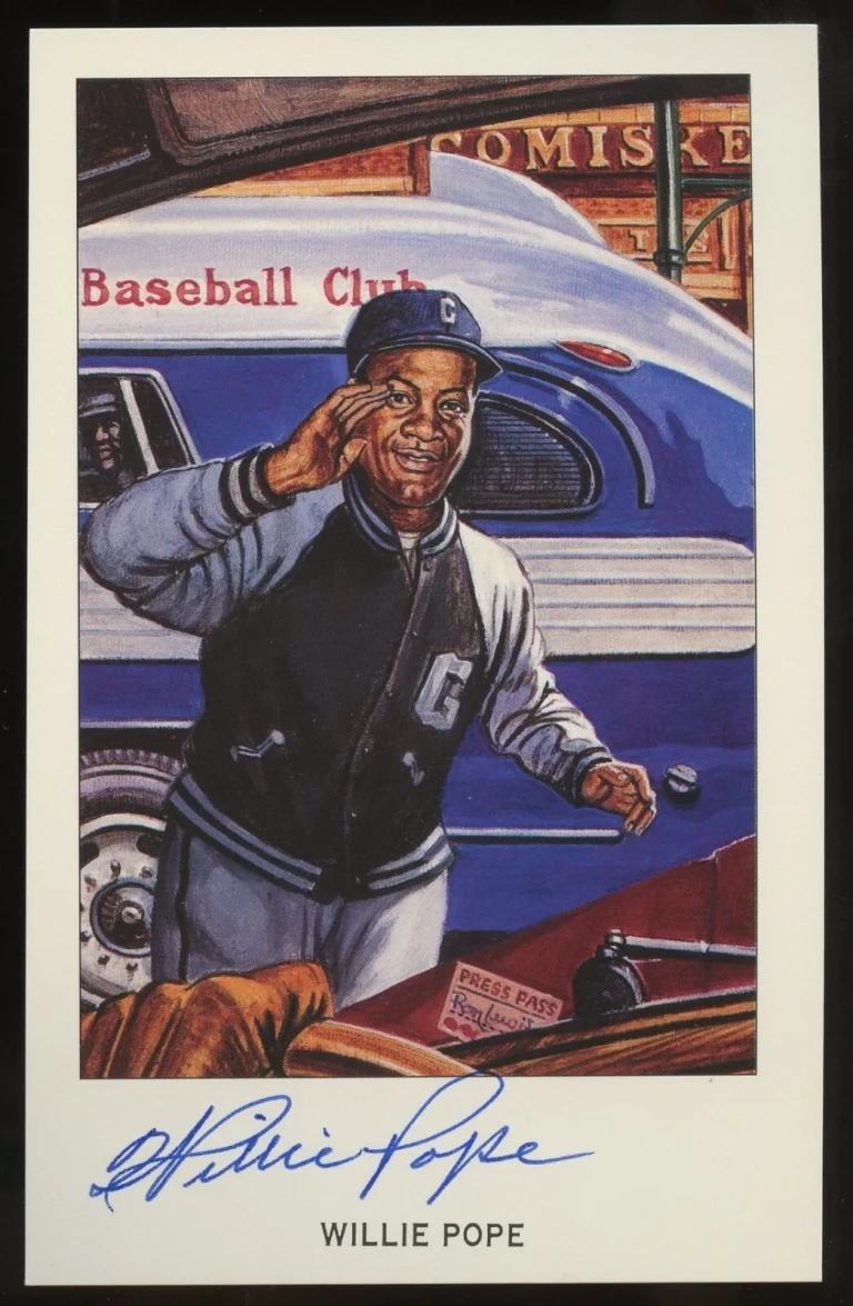 Willie Pope signed autograph auto Ron Lewis Post Card PSA Authenticated