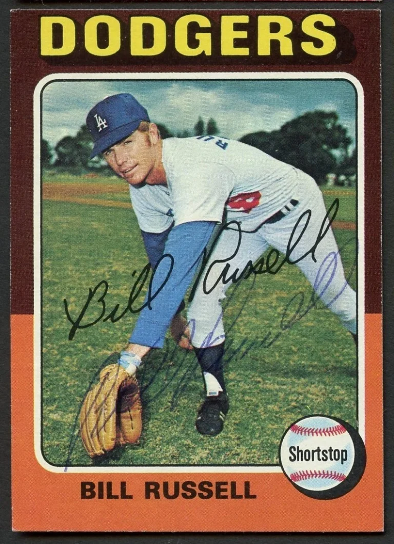 Bill Russell #23 signed autograph auto 1975 Topps Baseball Trading Card