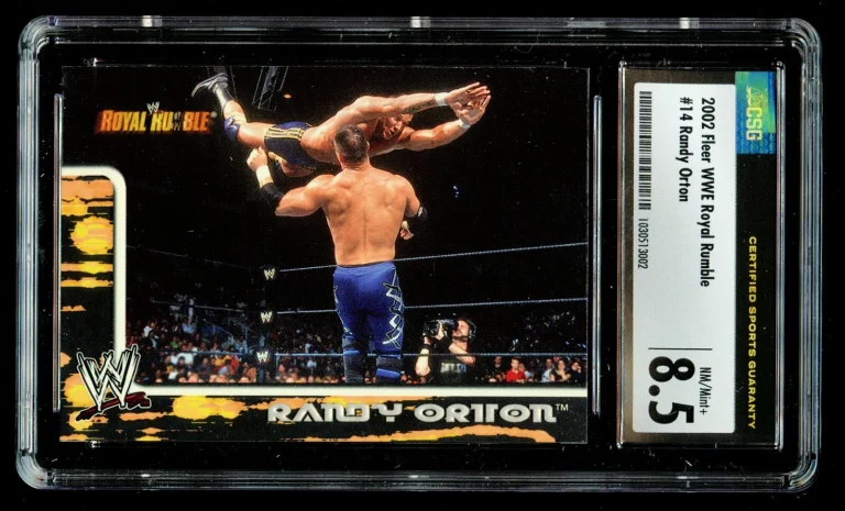 Randy Orton #14 Fleer WWE Royal Rumble 2002 Wrestling Trading Card CSG 8.5