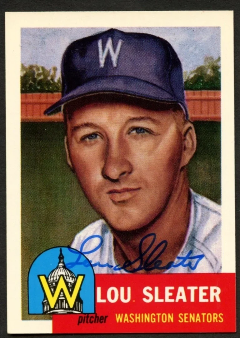 Lou Sleater #224 signed autograph auto 1991 Topps 1953 Archives Card