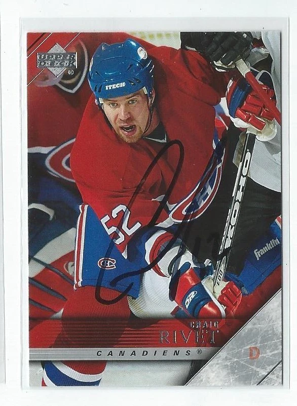 Craig Rivet Signed 2005/06 Upper Deck Card #102