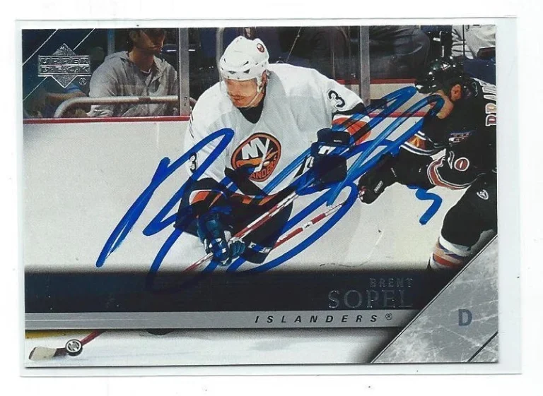 Brent Sopel Signed 2005/06 Upper Deck Card 373