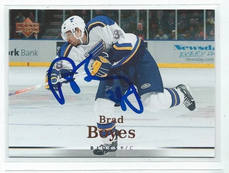 Brad Boyes Signed 2007/08 Upper Deck Card #18