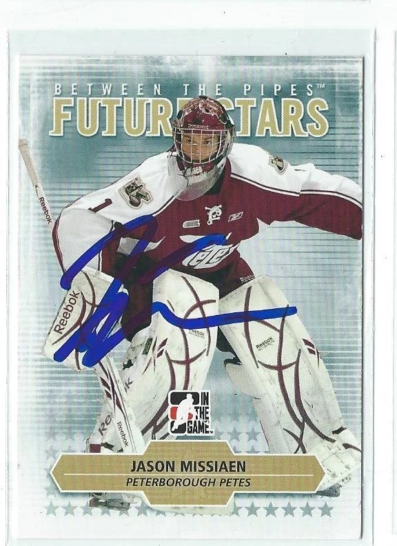 Jason Missaen Signed 2009/10 Between The Pipes Future Stars Card #64