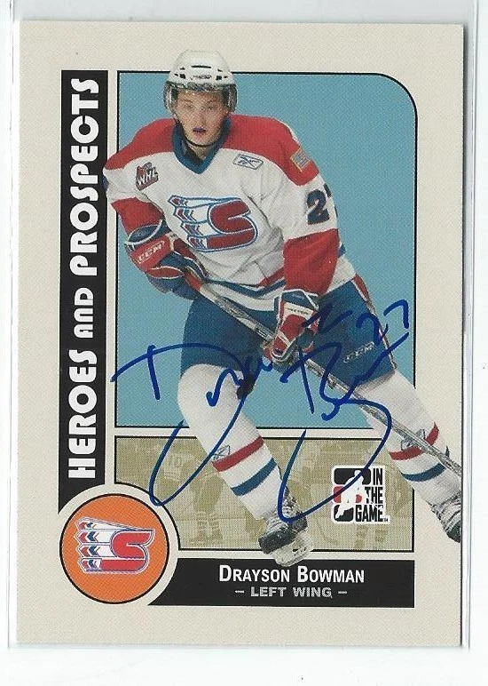Drayson Bowman Signed 2008/09 Heroes And Prospects Card #65